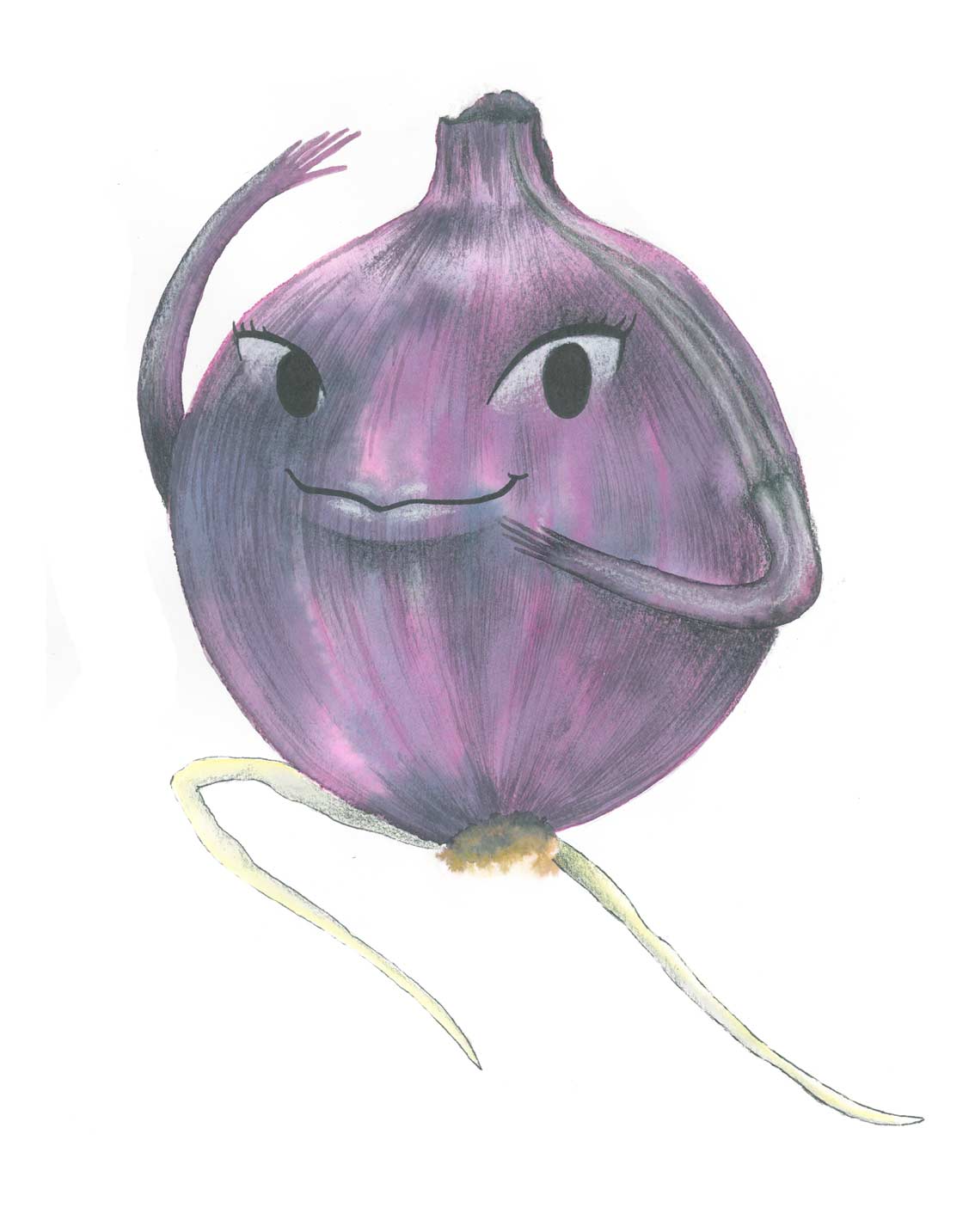 Object drawing of a onion with pencil shading or rendering and with opaque  colors | Object drawing, Pencil shading, Onion drawing